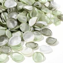 50/100/300/500/1000pcs Silk Rose Petals, Wedding Petals, Green Mixed Artificial Rose Petals, Realistic Petals For Proposal Basket, Aisle, Bride Party Table Decor - Four Colors Of Rat Tail Green - View 1