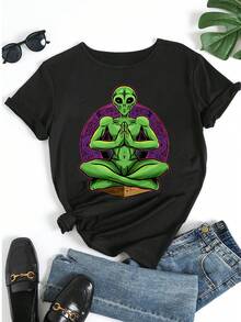 Women T-Shirts - 黑色 - 查看 5