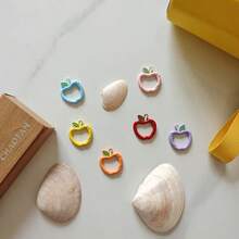 3/5/7/9/11/13/15Pcs Apple Shaped Carabiner Durable Metal Alloy Keychain Ring Quick Release Spring Hook Suitable For Backpack Pendant Wallet Strap DIY Handmade Random Color - Multicolor - View 6