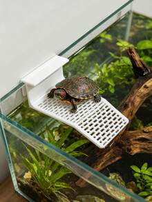 Wall-Mounted Turtle Basking Platform, Aquarium Turtle Tank Sea Turtle Resting & Sunbathing Platform, Brazilian Turtle Semi-Aquatic Climbing Ladder Decor Ornament, Suitable For Turtle/Fish Aquarium Decoration, Fits Brazilian Turtle, Water Turtle, Land Turtle - Multicolor - View 7