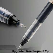 10pcs Direct Liquid Quick-Dry Ballpoint Pens, 0.5mm Black, Blue, Red, Student Exam Practice Homework Neutral Pens, School Office Writing Stationery, Direct Liquid Quick-Dry Neutral Pen Set, Smooth Writing Without Ink Interruption. Large Capacity Ink Cartridge Design, Quick-Dry Ink No Smudging, No Bleeding Through Paper. Round Barrel Comfortable Grip, 14cm Portable Size, Back To School Season Recommended, Back To School Season Recommended, Practice Pen, Signature Pen - Multicolor - View 6