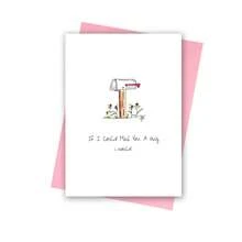 Thinking Of You Card, Encouragement Card, If I Could Mail You A Hug I Would, Cute Support Card - Multicolor - View 8