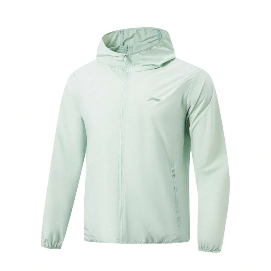 Li-Ning Men's Water-Repellent Cool-Touch Sun Protection Jacket AFDW475 - Pale Moss Blue - View 1