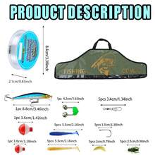 KecchKrezing Military Style Fishing Rod Reel Set, One-Stop Kit Including Pre-Wound Reel, Hard And Soft Baits, Hooks, Floats, Tackle Box And Storage Bag, Camping Outdoor Fishing Set - Olive Green - View 6
