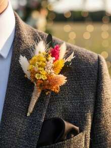 1/4/8/12pcs Artificial Rabbit Tail Grass Small Bouquet, For Home Floral Arrangement Decor, Halloween Table Decoration, Aromatherapy Bouquet, Vase Decoration, Groom & Bride Boutonniere, Bridesmaid Gift, Birthday Gift, Gift Box Accent, Wedding Decoration, Suitable For Valentine's Day, Mother's Day, Thanksgiving, June Festival - Yellow - View 11