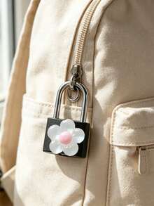 Small Luggage Padlock, Metal Key Padlock, Metal Mini Padlock With Cute Transparent Flower Decoration, 2 Keys Included, Small Combination Lock, No Assembly Required, Suitable For Luggage, Pencil Case, Backpack, Travel Accessories, School Locker, Sports Locker, Fence, Toolbox, Perfect For Graduation Season, Back To School, Teacher's Day Gift, Travel Accessory - Multicolor - View 8