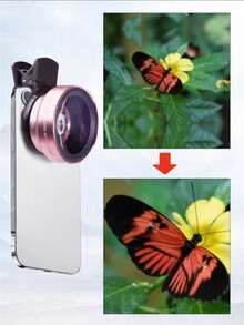Universal Clip-On Professional 0.45X Super Wide Angle & Macro 2-In-1 Phone Lens - A - View 5