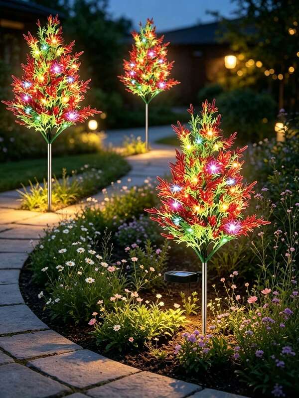 1 buah Tiang Penyangga Pohon Pinus Taman Bertenaga Surya Luar Ruangan, Desain Realistis, Pasang dan Mainkan, Tidak Perlu Kabel, Tahan Air, Cocok untuk Halaman, Teras, Jalan Setapak, Taman, dan Ruang Luar Lainnya, Lampu Malam Suasana Liburan, Dekorasi Tepi Taman, Hadiah Unik untuk Nenek atau Wanita