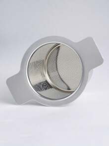 3pcs-Double Handle Stainless Steel Tea Strainer Single Handle Stainless Steel Tea Strainer - Silver - View 5