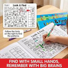 1pc Interactive Treasure Hunt Game Book / Memory & Color Recognition / Durable Travel Educational Cards For Home And School Use/ Find The Difference Book / Colouring Book, Drawing Book/School Supllies, Classroom Supplies - Multicolor - View 3
