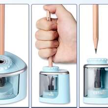 1pc Electric Pencil Sharpener, Suitable For 6-8mm Pencils, Desktop Student Office Stationery (Battery Not Included) - A - View 3