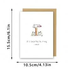 Thinking Of You Card, Encouragement Card, If I Could Mail You A Hug I Would, Cute Support Card - Multicolor - View 3