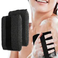 2pcs Square Bamboo Charcoal Bath Sponge, Deep Exfoliating Bath Brush, Rough Skin Dead Skin Removal Sponge, Double-Sided Body Scrub Pad, Unisex Bath Cleaning Cloth, Suitable For Body Cleansing - Multicolor - View 1