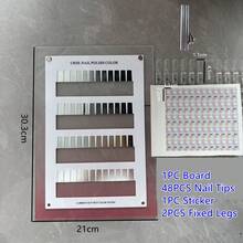1 Set Gradient Acrylic Magnetic Nail Art Color Palette, Detachable Nail Tips Gel Nail Polish Display Board, Professional Nail Art Color Selection Storage Tool, Suitable For Nail Salon And Home DIY - Multicolor - View 9