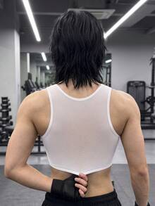 1 buah Tank Top Pembentuk Dada Mikro Wanita, Atasan Kompresi Dada Trans FTM, Pengikat Dada Tanpa Jahitan yang Dapat Diatur, Atasan Olahraga Pembentuk Tubuh Wanita - Putih - View 7