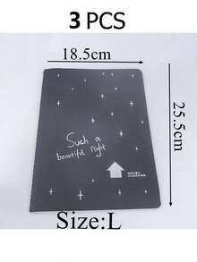 60 Pages Notebook Black Paper Journal Diary Back To School,Mother's Day,Mom's Gift,Back To School,School Supplies - Black - View 20
