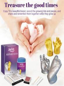1 Set Family & Couple DIY Hand Casting Kit, Clone Powder 3D Model Powder Handprint DIY Keepsake Set, Must-Have For Anniversaries, Simple DIY Cloning, Capture Irreplaceable Precious Moments, Freeze The Warmth Of Palms, Preserve Lifelong Imprints, One-Click Replicate Exclusive Palm Prints, Permanently Seal Beautiful Memories, Suitable For Multiple Scenes To Record Romantic Hand-Holding, Warm Companionship, Or Growth Milestones, Keep Beautiful Moments From Fading. Ideal Gift For Mother's Day, Valentine's Day, And Other Holidays For Friends And Family, Small Quantity, Please Check Carefully Before Ordering - A - View 10