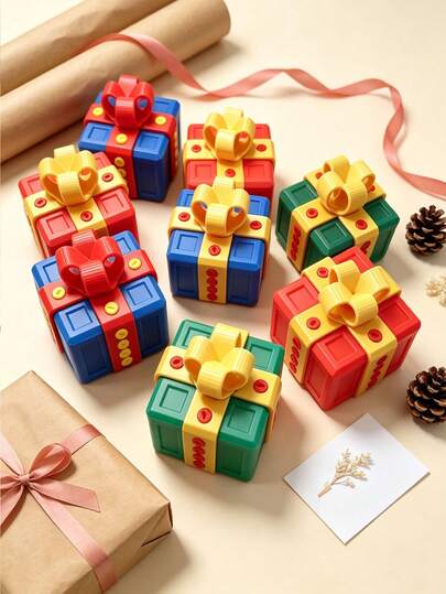 1pc Fun Gift Box With Plastic Screw Cap - Interactive Geometric Shape, Creative Gift For Christmas, Birthday And Valentine's Day; Durable Plastic Container, Can Be Used As Cash Or Card Storage Box, Screw Cap Design, Great Choice For Holiday (Christmas/Halloween) Gifts
