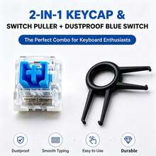 Mechanical Keyboard Switch Set, Includes 2-In-1 Keycap & Switch Puller, Blue/Brown/Black/Red Switches, Linear Tactile Switches, Suitable For DIY Mechanical Keyboard Modification, Repair Or 3D Printed Fidget Clicker - View 1