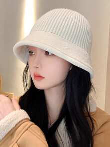 1-Day Knit Bucket Hat, Windproof, Sun Protection, UV Protection, 3D Textured, Foldable, Fashionable & Versatile, Elegant Style, Soft & Comfortable, Breathable, Multi-Functional, Flattering Skin Tone, Slimming Face, Suitable For Beach, Outings, Hiking, Cycling - Multicolor - View 7
