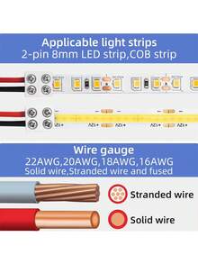 High Quality LED Strip Buckle 8mm Terminal Splice Plug Screw-In 2-Pin Fixing Clip Free Welding Led Light Strip Connector - A - View 9