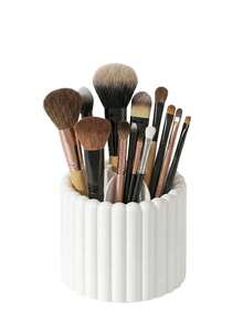 1pc Rotating Makeup Brush Holder, Fashionable Minimalist With Transparent Lid Pen Holder, Cosmetic Storage Tube, Rotating Skincare Storage Box For Vanity, Cosmetic Storage Box, Vanity Storage Box - View 14