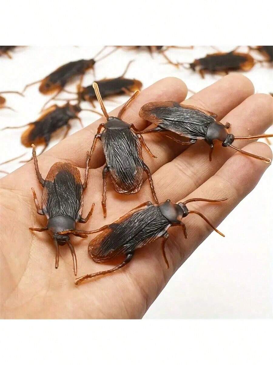 5-50 pcs Dekorasi Properti Prank Halloween Kecoa Plastik, Mainan Karet Lucu, Serangga Kecoa Plastik, Dekorasi Halloween, Dekorasi Pesta Halloween dan Natal - Berbagai gaya - View 1