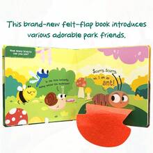 beartale 1pc Children's Felt Leaf Sensory Book, Peek-A-Boo Flip Page Interactive Activity Book, Suitable For Infants And Toddlers, Early Education Learning Toy, Animal Busy Book, Preschool Teaching Aid, Children's Birthday Gift - Multicolor - View 6