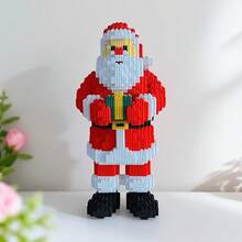 1600pcs Santa Claus Building Blocks Set, Party Game, Office Home Living Room Decoration, DIY 3D Puzzle Blocks, Craft Making, Assembly, Creative Interlocking Toy For Adults And Teens, High Difficulty Challenge Plug-In Building Blocks Assembly, Easter, Halloween, Christmas Gift, Perfect Holiday And Birthday Gift - Multicolor - View 7