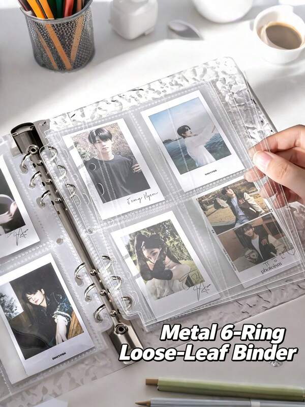 A5 Clear Acrylic Photocard Album 3-Ring Binder With Grid Refills Transparent Scrapbook For Mini Photos, Kpop Photocards, Stamps And Collectibles Birthday/Back To School/Graduation Gift For Girls & Photographers