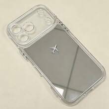 1件裝鏡面飛機手機殼，附星星珍珠手鍊掛繩，防摔全包覆相機保護，適用 17/17Pro/17 Pro Max/16/16 Pro/16 Pro Max/15/15 Pro/15 Pro Max/14/14 Pro/14 Pro Max/13/13 Pro/13 Pro Max/12/12 Pro/12 Pro Max/11/11Pro/11 Pro Max，歐美 Ins 風格高級 Apple 18Pro/18ProMax - 無色 - 查看 5