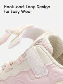 Balabala Sepatu Lari Gaya Balet untuk Anak Perempuan, Detail Renda, Sepatu Sneaker Latihan Ringan dan Bernapas, Gaya Manis - putih merah - View 8