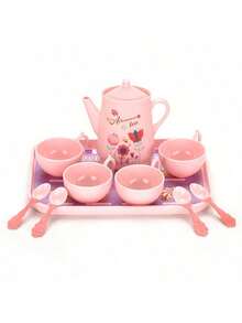 Girls And Boys Afternoon Tea Snack Tea Set Toy Set Includes Tea Set, Realistic Desserts, Carrying Case, Pretend Play Children's Kitchen Toy, 3-8 Years Old Girls Princess Birthday Party Gift (Accessory Colors Random, Gift Box Is Cardboard) - Multicolor - View 9
