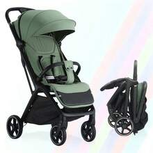 Lightweight Stroller, Portable Stroller, Ideal For Travel, Essential Baby Accessory, Breathable Mesh Fabric, One-Step Folding Stroller - Green - View 12