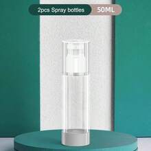 2pcs 50ml Vacuum Spray Bottles, Refillable Cosmetic Water & Lotion, Portable Travel Dispenser Bottle Set, Press-Type Small Spray Bottles, Empty Bottles, Perfume Bottle - Clear - View 10
