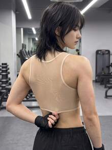 1pc Women Chest Binder, Microshaping Camisole Top, Trans FTM Binder, Adjustable Seamless Compression Vest For Large Bust - Apricot - View 8
