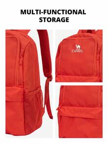 CAMEL CROWN Foldable Large Capacity Travel Backpack, Short Trip & Gym Storage Bag - Aurora Red - View 4
