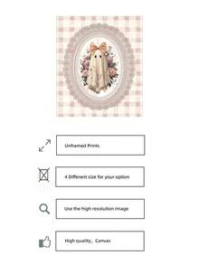 1pc Frameless Funky Ghost Vintage Halloween Rustic Wall Art Dorm Gift - Multi-color - View 7
