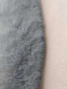 1pc Gray Plush Rug, Soft Faux Rabbit Fur Asymmetrical Carpet Mat, 1-5cm Trimming Tolerance, Suitable For Christmas, Thanksgiving And New Year Decoration, Soft & Skin-Friendly, Home Decor Rug For Living Room, Bedroom, Bathroom Or Kitchen, Multiple Colors Available, Bedroom Carpet, Decorative Rug, Small Rug, Carpet, Home Decor, Living Room Rug - Grey - View 12