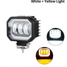 1Pc 80W Angel Eyes Motorcycle Spotlights Headlight Car LED Work Light 24V Waterproof For Offroad Truck Driving Automobile Accessories - Basic Edition - View 8