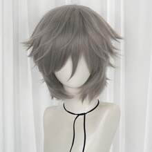 Wig Unisex Medium-Short 12 Inci, Terbuat dari Serat Sintetis Tahan Panas, Cocok untuk Cosplay, Pemakaian Sehari-hari, Foto Pesta, Tersedia dalam Berbagai Warna - MultiWarna - View 52