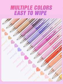 12/24/36 Colors Erasable Gel Pens With Eraser Head, Student-Specific Planner Drawing Colored Marker Pens, Smooth Ink Flow, Easy To Use, Rich And Vibrant Colors, Back To School Essential - Multicolor - View 6