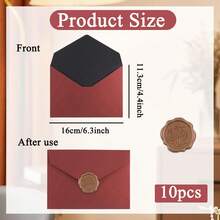 1 Set/5 Sets Luxury Linen Envelope & Writing Paper Set With Wax Seal Stamp, Suitable For DIY Gifts, Wedding Invitations, Office Use, Party Invitations, Gift Cards, Graduation Season, Wedding, Party, Holiday, Teacher's Day, Birthday Party - Luxury Envelopes Set - View 3
