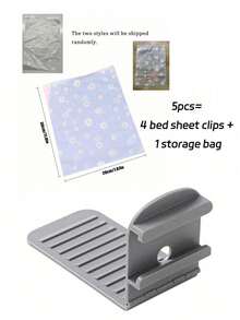 4PCS Thickened Bed Sheet Clips - Invisible Bed Sheet Clips, Non-Slip Design, Suitable For Various Mattresses, PP Material - Suitable For Hotels, Homes Or As Gifts - Easy To Clean (Grey), Hotel Bedding, Seamless Design, Premium Fixing Clips, Bed Sheet Clips - Multicolor - View 13