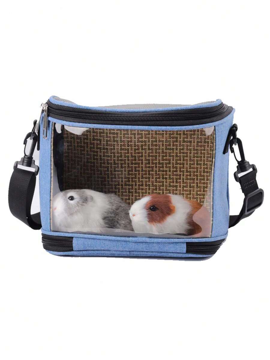 Pet Travel Portable Shoulder Carry Storage Bag, Transparent Breathable Outdoor Pet Carrier, Suitable For Hamsters, Geckos, Hedgehogs, Guinea Pigs - View 1