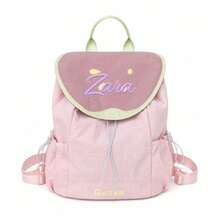 Customized Embroidery, Personalized With Your Name, Cute Dinosaur Anime Backpack, Multi-Functional Fashion Casual Travel Bag, Versatile Canvas Storage Bag - Multicolor - View 6
