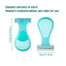 3pcs Women's Shaving Razor Set, Home Hair Removal Tool For Underarm, Leg, Pubic Hair Trimming And Cleaning, Private Area Shaver, Leg Razor, Replaceable Blade Head, Christmas, Back To School, Holiday, New Year Gift, Perfect Party Gift, Party Favor, Women's Gift, Perfect Gift For Mom - Multicolor - View 9