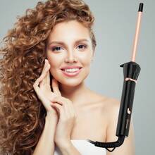 Hatteker 1pc 9mm Mini Air Bangs Ceramic Curling Iron, Small Ramen Curl Electric Curling Wand For Woolly Curls - EU C Type Plug(220-240V) - View 3