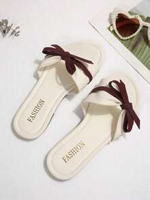 Bohemian Bow Knot Vacation - Red and White - View 7