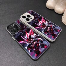 [24h Shipping From DE] Sci-Fi Mecha Style  Phone Case With Mechanical Spiked Details In Red White And Black, Combat Stance,  Anime Aesthetic, Shockproof Protective Cover For Phone 18 ProMax Pro 17 16 Plus E 15 14 13 12 11 XS Max XR X Air  S26 Ultra Plus S25 S24 S23 FE S22 S21  15 Ultra Pro 14 13 Slim Skin-Friendly Grip, Durable Drop Resistant, Stylish - White - View 6